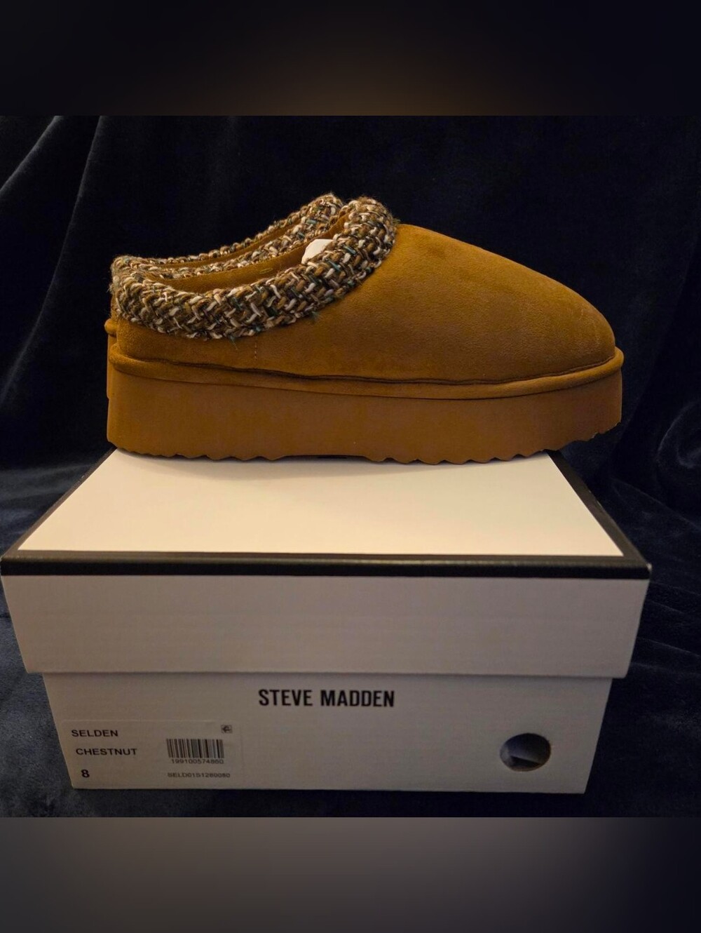 Steve Madden Chestnut Platform Slip-On Slippers